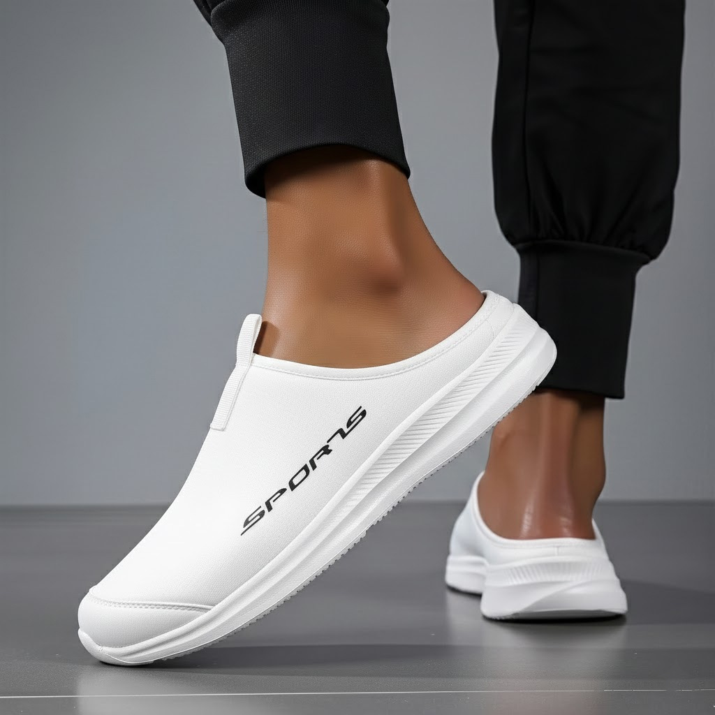 Medias zapatillas de hombre transfronterizas de verano grandes zapatos de hombre transpirables zapatos de hombre sin talón zapatillas de cabeza
