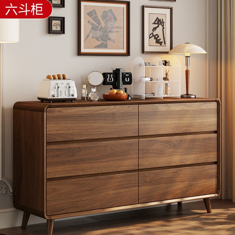 Armario para dormitorio Armario nórdico Armario para sala de estar Armario simple y moderno de madera maciza de nueve y cinco cajones de gran capacidad