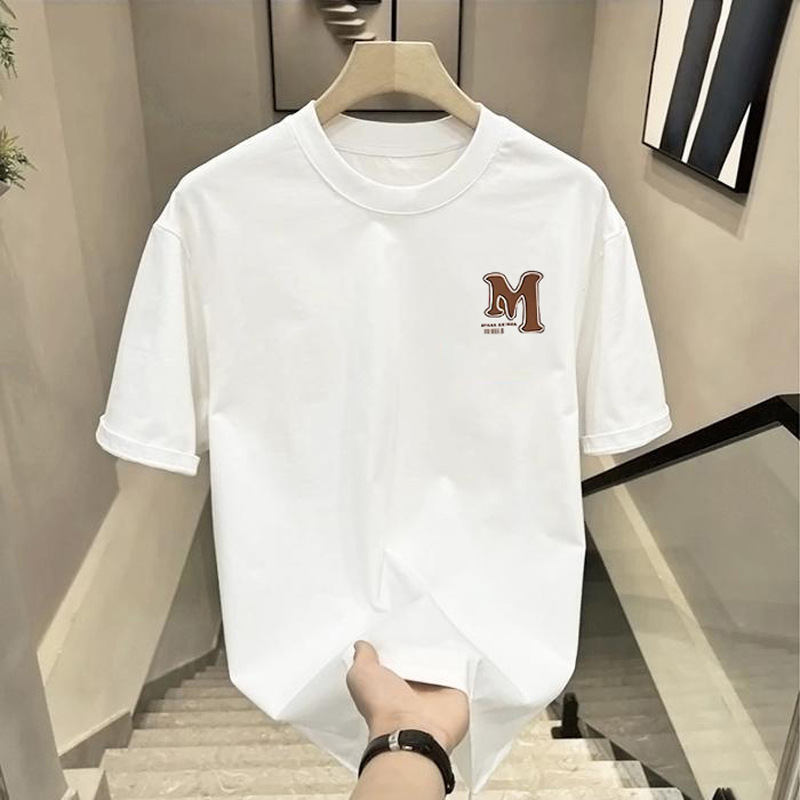 100% algodón universal camiseta de mangas cortas hombre 2026 nuevo verano nicho popular alta calle americana blusa suelta