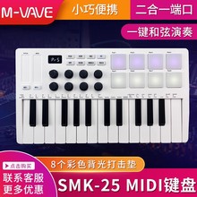 mini25键MIDI键盘音乐编曲键盘电音MIDI键盘控制器打击垫SMK-25