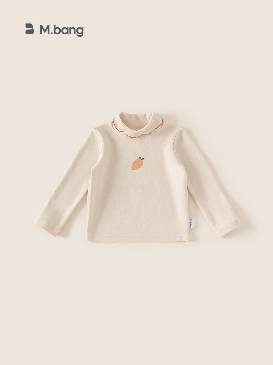 Youbao Ropa Infantil, Camiseta Interior de Encaje con Cuello Medio Alto, Nuevo Estilo 2026 para Niñas, Otoño e Invierno, Camiseta Interior para Niñas