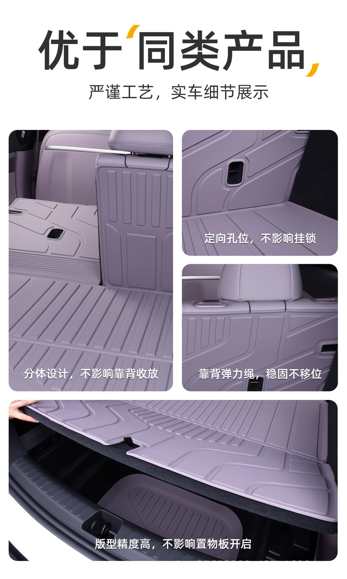 Suitable for Ledao L60 Trunk Mat, 24-26 Model Special Car Decoration and Modification Tpe Car Trunk Mat