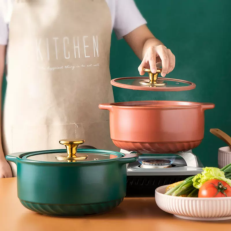 定制款道福轻奢砂锅系列北欧砂锅家用耐热陶瓷锅燃气砂锅汤煲炖锅