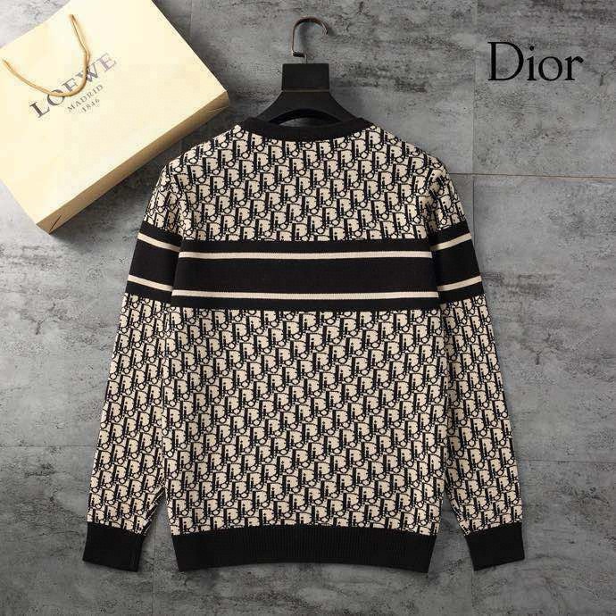 Estación europea para 25 otoño y invierno lujo ligero nuevo estilo de letra D impresa de cuello redondo jersey suéter de punto para hombres y mujeres