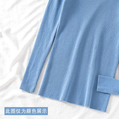 セーター女性2021秋冬修身中襟底長袖カバー頭半高襟薄い上着ニット卸売り|undefined