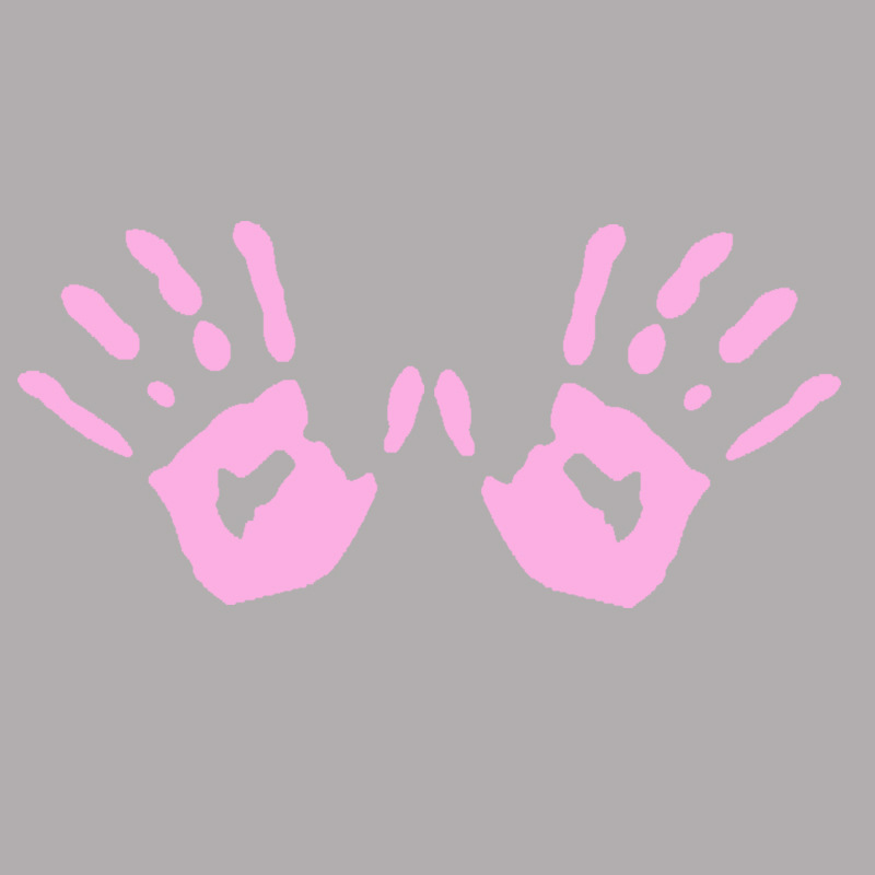 팜 프린트 10.5*10cm 쌍-핑크