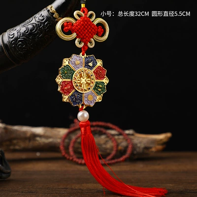 pendant pendant alloy Diamond pestle – Car hanging - small-red-with-red-chinese-knot