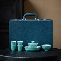 Tea set ceramic gift box high-end Gongfu teapot cover bowl enterprise real estate tea room gift with logo option