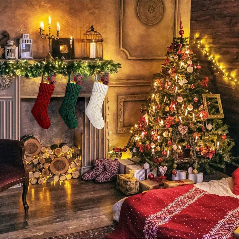 2025 アマゾン新クロスボーダーニットクリスマスソックスクリスマスツリーペンダント装飾靴下キャンディーギフトバッグ|undefined