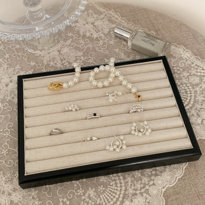 린넨 프렌치 블랙 종합접시B 25cm