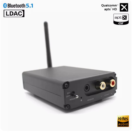 发烧级蓝牙解码器QCC5125蓝牙5.1支持LDAC蓝牙数字转盘