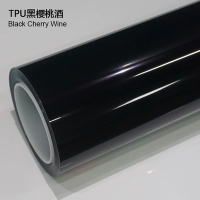 Auto Color Change Film: Colored Car Wrap High Anti-Stain - tpu-black-cherry-wine-1524m15m