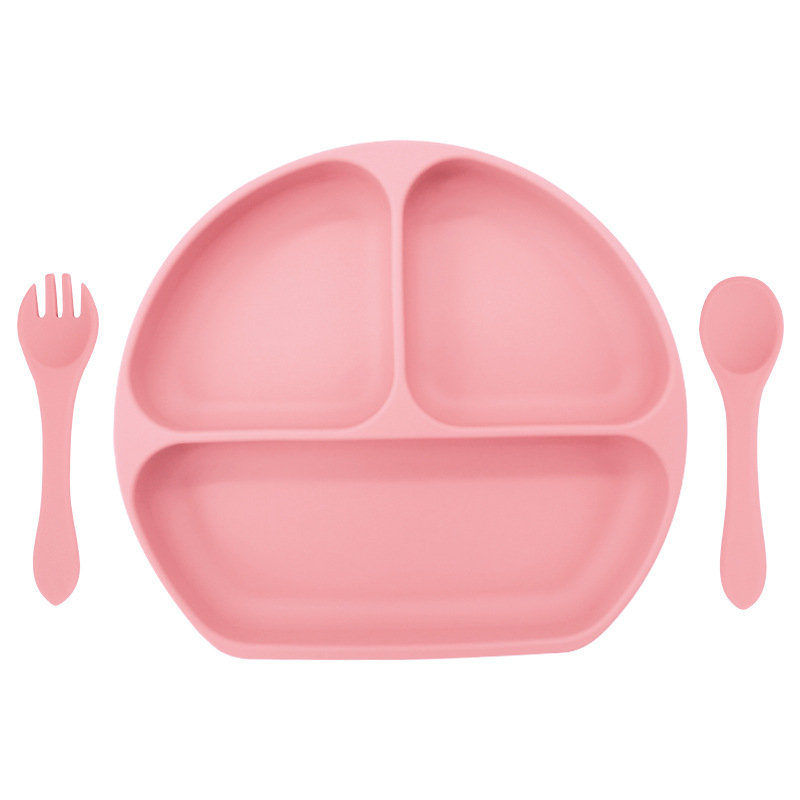 핑크 (웃는 접시 실리콘 숟가락 380g)