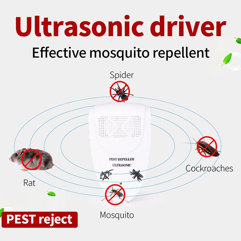 Al por mayor ultrasónico repelente de ratón electrónico repelente de insectos hogar repelente de cucarachas repelente de insectos inteligente