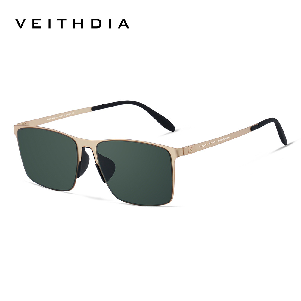 Gafas de sol de alta definición de metal, protector solar polarizador de nailon para hombre, protección UV, gafas deportivas con montura cuadrada, spot en vivo 8212