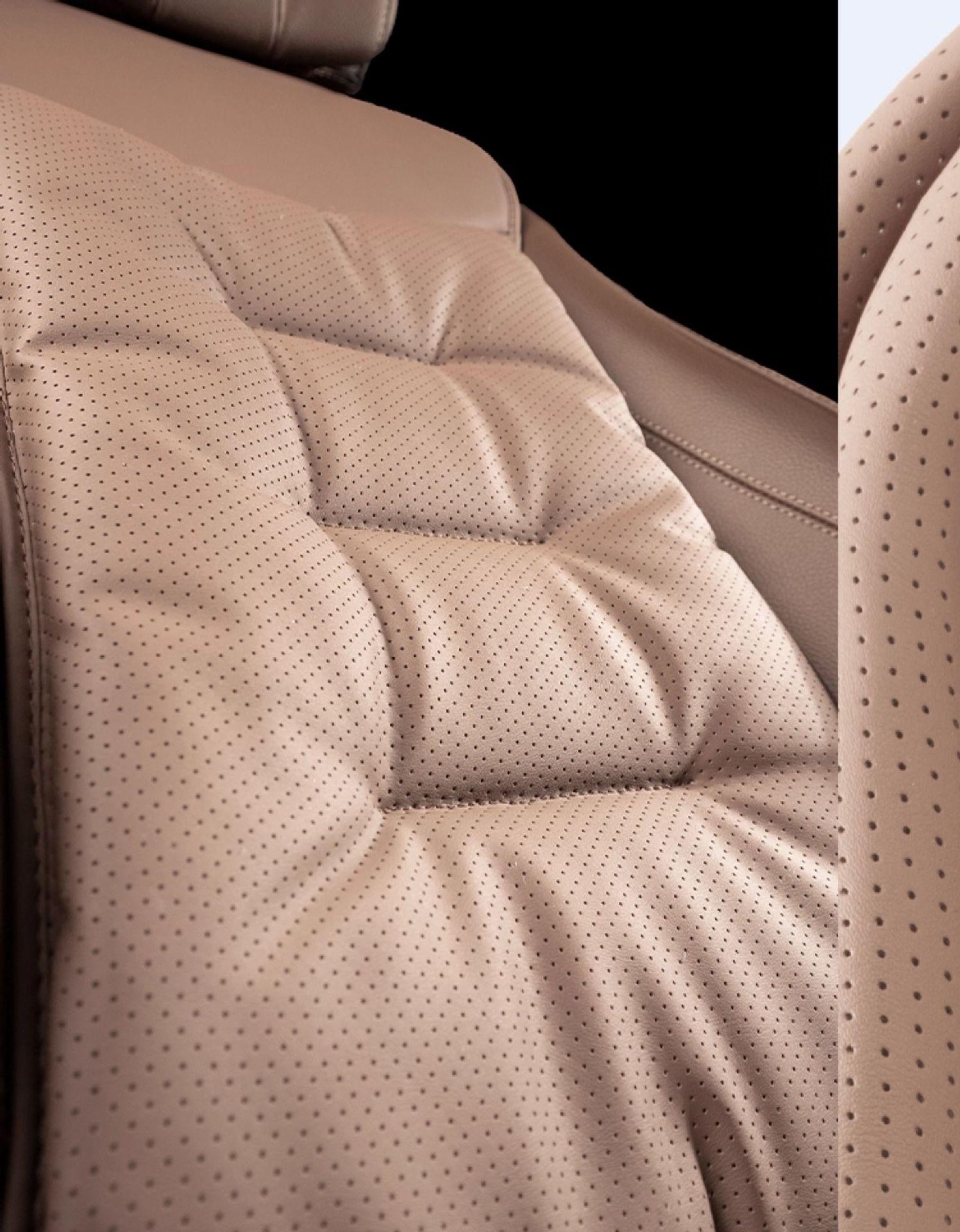 High-end Nappa leather car seat cushion, universal for all seasons, single-piece ventilated breathable seat protector, summer cooling pad