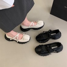 2025春季新款法式增高小皮鞋女复古百搭单鞋女厚底大头玛丽珍鞋女