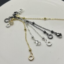 珠珠链龙虾扣安全链手串DIY饰品配件项链延长链手链加长链调节