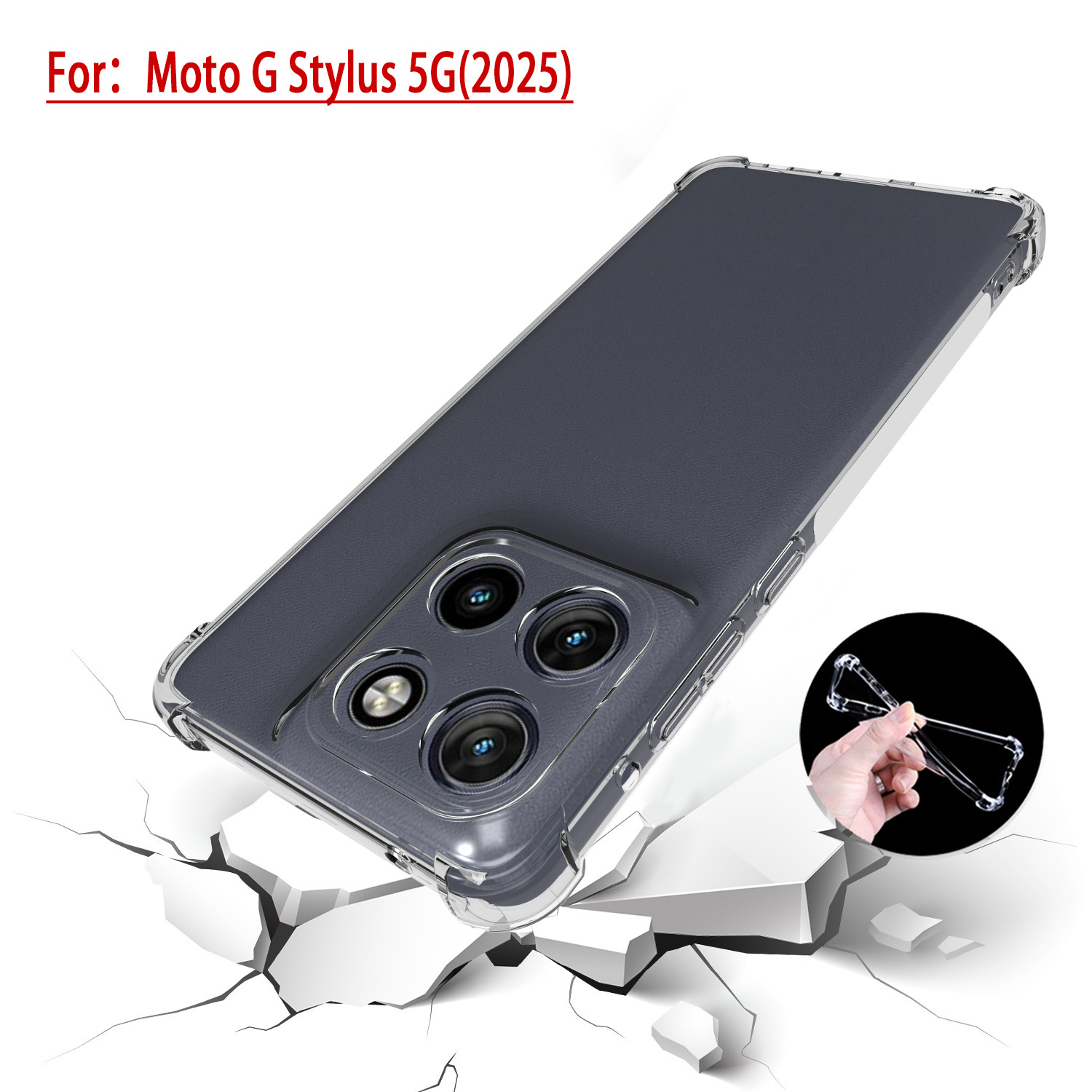 Moto G Stylus 5G 2025 üçün şəffaf telefon qabığı