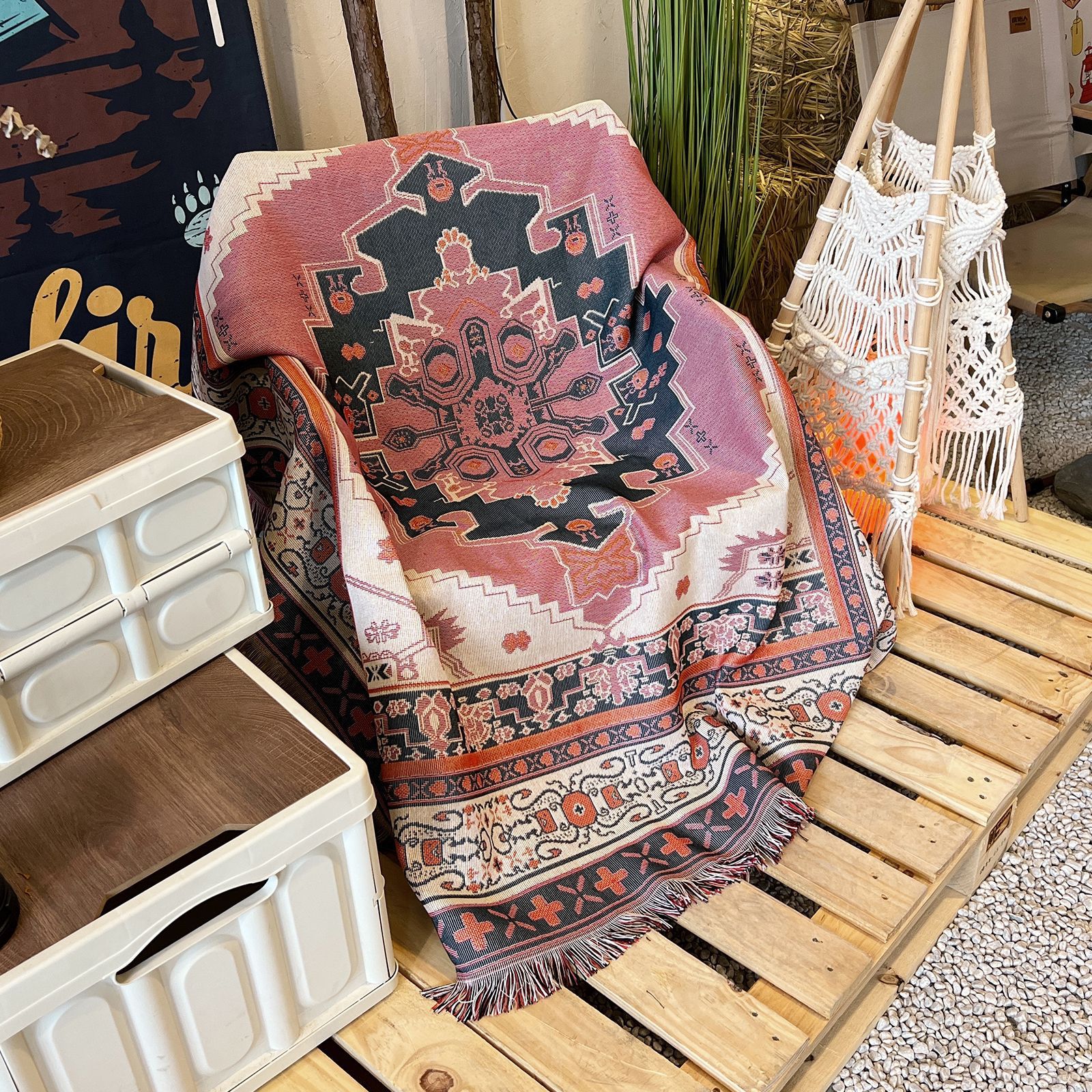 430g Weight carpet, blanket Home Textiles & Decor Type Cotton Nitrile Blend Material Geometric Pattern Casual Style Casual Geometric Cotton Nitrile Blend Carpet Blanket Artificial Decorations 36