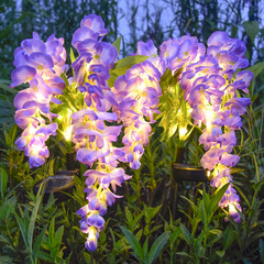 LED ソーラー藤花ライト 4 ヘッド模擬花芝生ライト屋外中庭装飾庭景観ライト