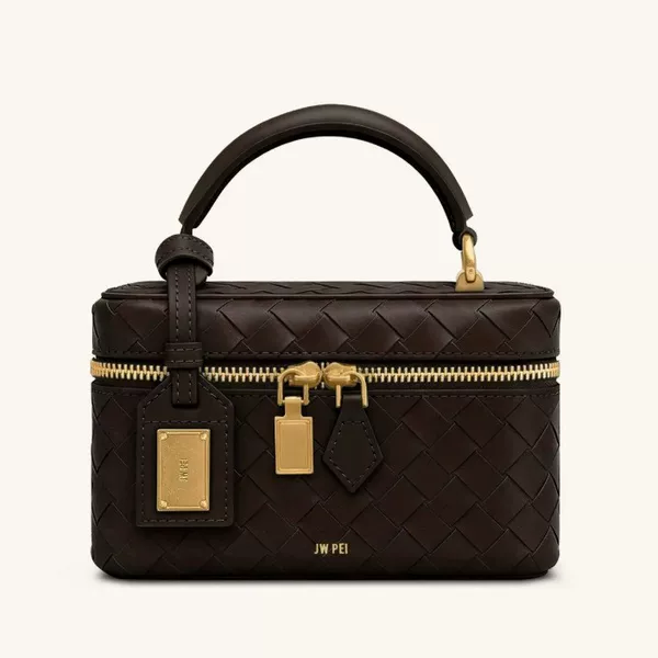 Jwp's New Amazon Cross-Border Hand-Woven Box Bag, Zipper Bag, Fashionable Lunch Box Bag, Shoulder Bag
