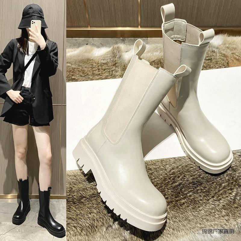 Мартина сапоги женские осенние и зимние бархатные кожаные сапоги