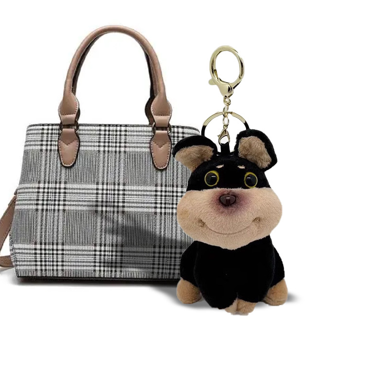 Bolsa de perrito de abeja colgante de coche muñeca de peluche lindo llavero joyería niña pareja regalo