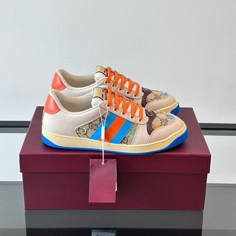 Top Fashion New Designer 2025 New Retro Embroidered Printed Genuine Leather Casual Sneakers Men's Sneakers