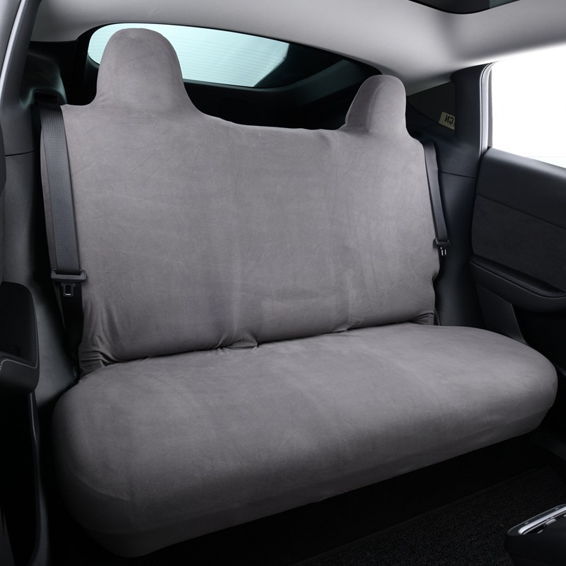 Elastic Car Seat Cover, Derong Rear Seat Cushion Cover, Seat Cushion, Backrest and Headrest Integrated Cover, Dust-Proof and Stain-Resistant, Single Layer