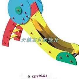 幼儿园卡通PE板不锈钢滑梯儿童大型户外游乐设施攀爬钻洞组合滑梯