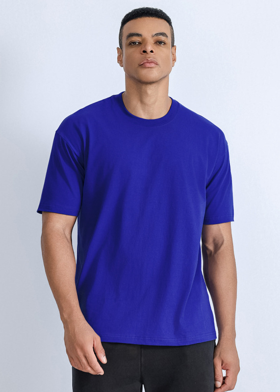 クロスボーダー欧米風230g純綿無地Tシャツ、ラウンドネック、筒型Tシャツ、男女兼用半袖Tシャツ|undefined