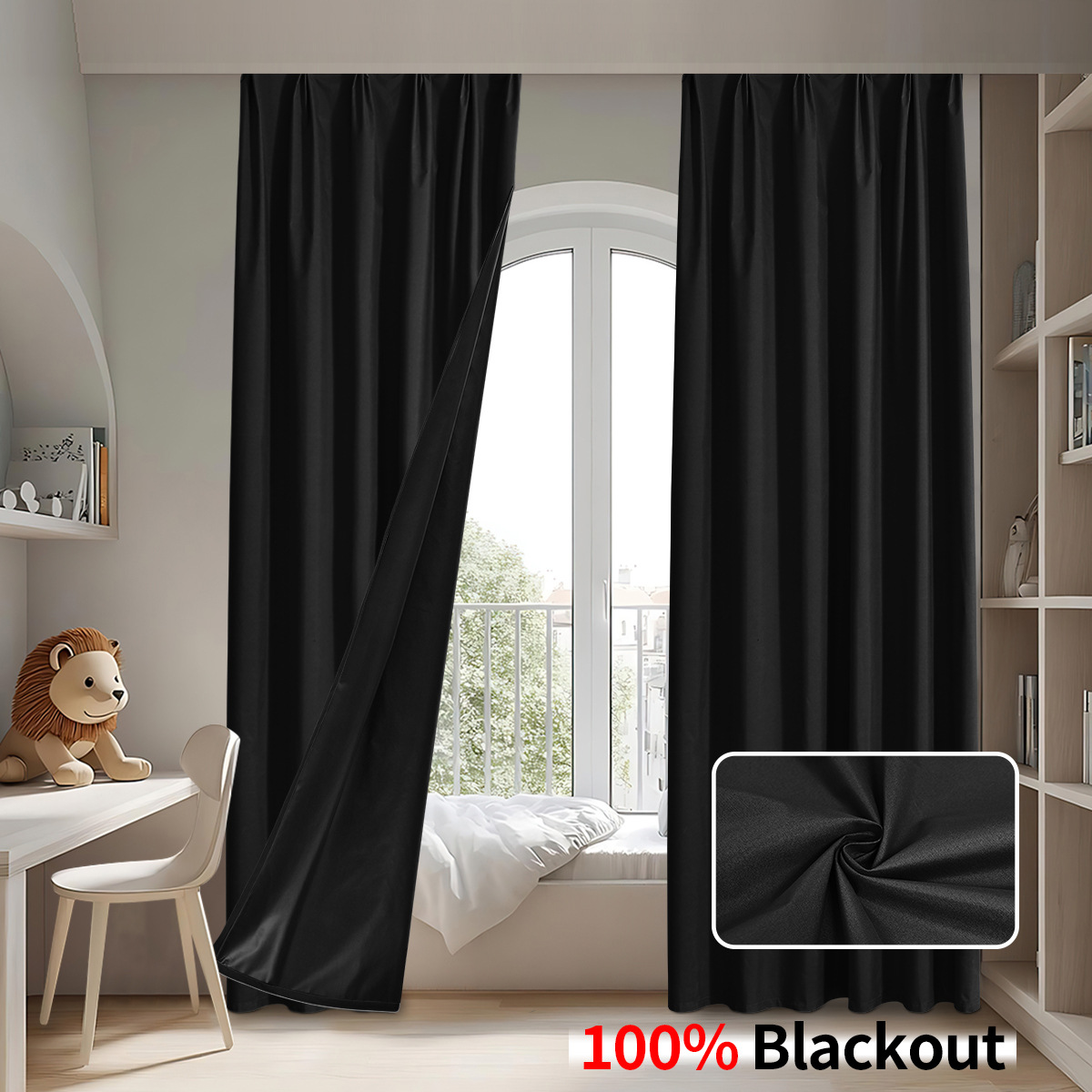 Nuevo estilo transfronterizo Chunyafang persianas totalmente opacas ganchos para salas de estar protección solar cortinas terminadas TEMU AliExpress