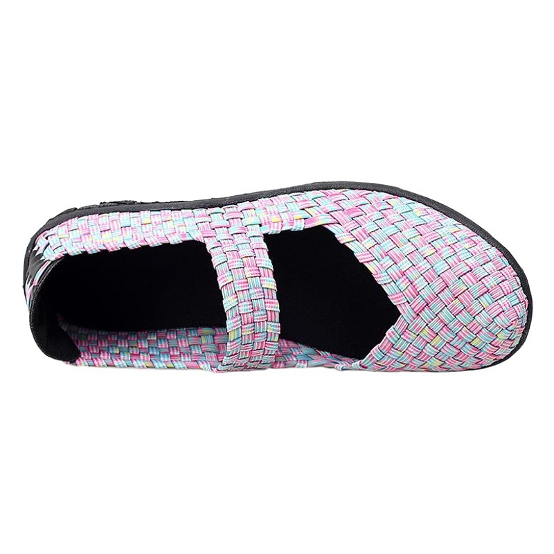 Zapatos de mujer 2021 primavera y verano nuevos zapatos tejidos ligeros zapatos de malla deportiva de Mujer Zapatos casuales perezosos planos de moda