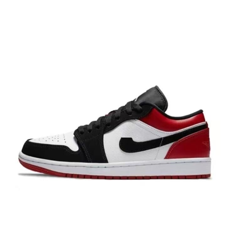 Putian pure original shoes AJ1 Nike official men's shoes low-top black red toe unisex couple sports classic casual sneakers Putian pure original shoes AJ1 Nike official men's shoes low-top black red toe unisex couple sports classic casual sneakers