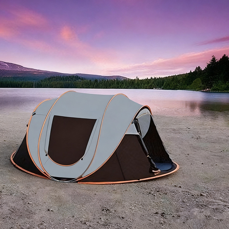 Manufacturer's Outdoor Tent for 5 People, Large Size, No Installation Required, Foldable, Fully Automatic, Hand-Pull Tent for Outdoor Camping, Waterproof and Sun Protection