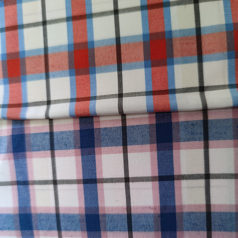 简约韩版风格格子布 色织格子布 男士衬衫面料 夏季童装衬衫布