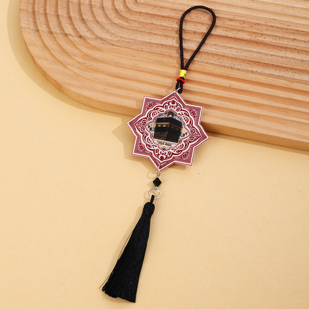 跨境新款穆斯林挂饰中东风格黑色流苏吊坠墙上装饰品汽车挂件包挂