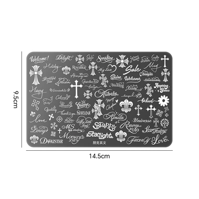 stamping plate with metal punk: Dırnaq bəzəkləri