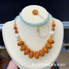 天然蜜蜡老蜡饼子吊坠蜡质浓郁搭配原矿绿松石和田玉南红文玩必备