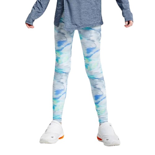 Summer thin sunscreen ice silk lightweight breezy thin girls' children yoga pants outdoor sports fitness quick-drying breathable