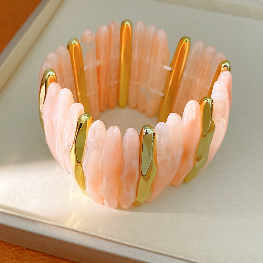 Pulsera acrílica de cuerda elástica teñida de acrílico ligera de lujo nicho pulsera de alta sensación de estilo europeo y americano temperamento de personalidad joyería image 10