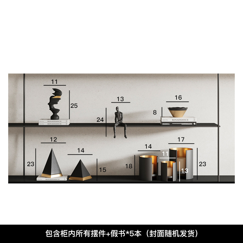 芸貝子のイタリア式の軽い豪華な芸術の高級感のきわめてシンプルな置物の客間の酒の箱のテレビの戸棚のハイエンドの大衆の陶磁器の柔らかいです。