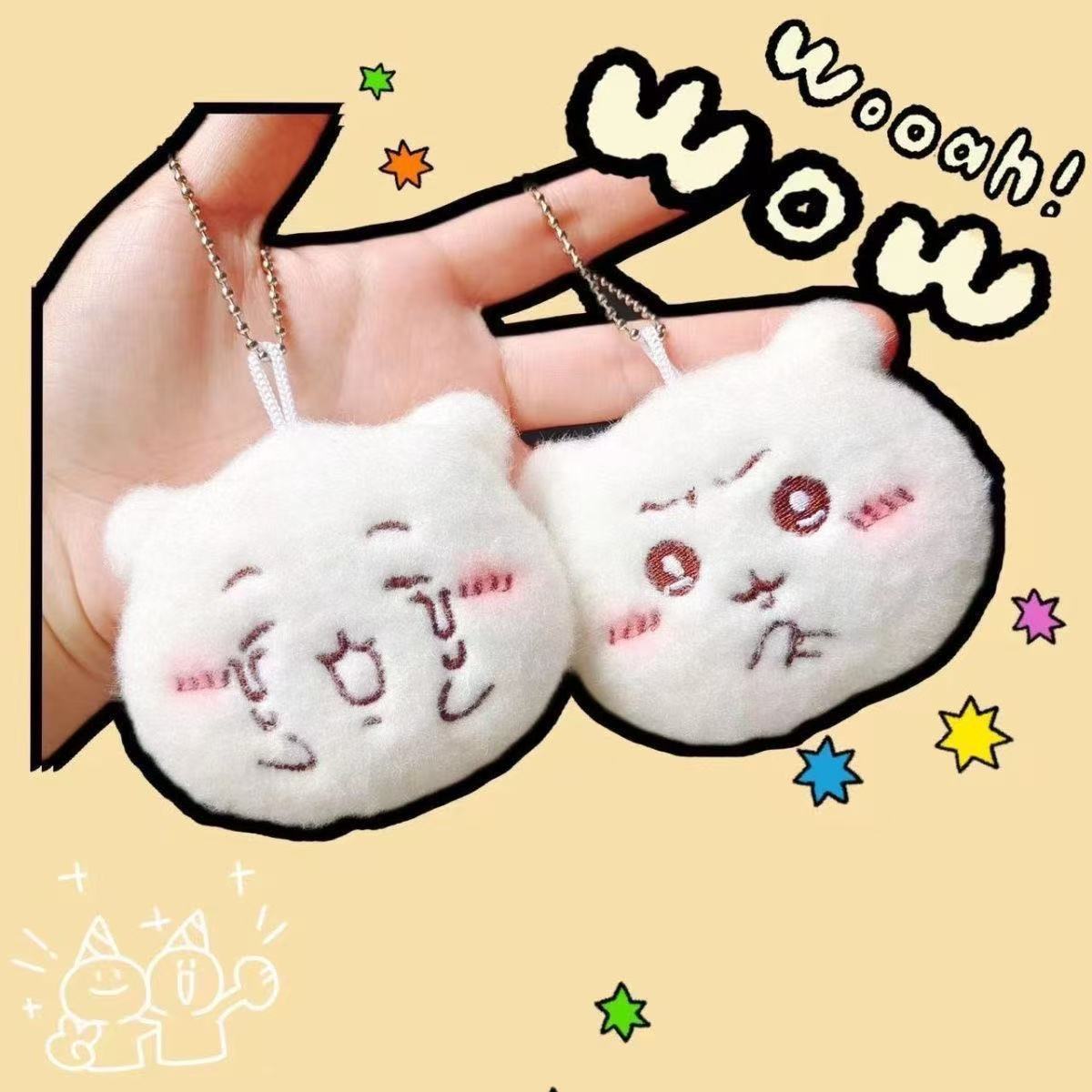 Chiikawa Jikawa Tuanzi Xiaobo Emoji Bag Muñeca peluche lindo muñeca mochila colgante amiga