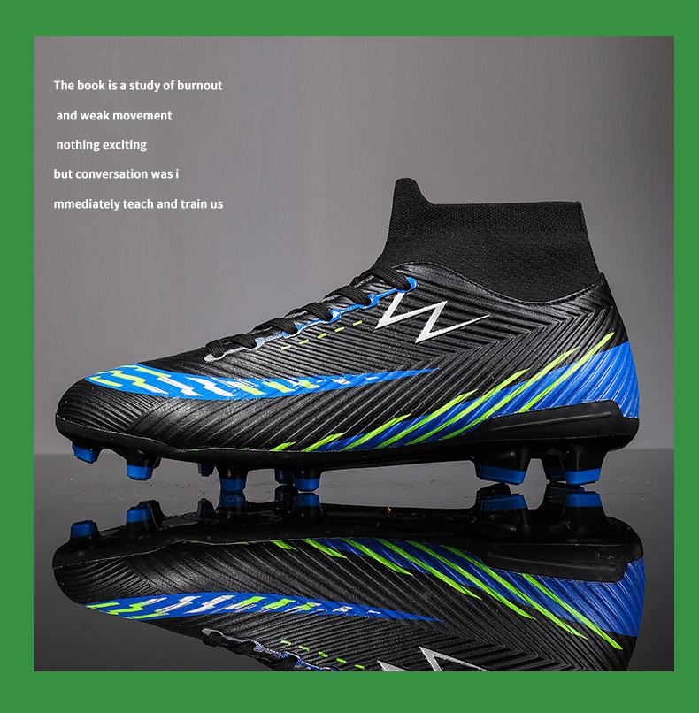 High top football tf broken nails artificial turf AG nail leather feet for boys, girls, teenagers, and students training_voghion.com