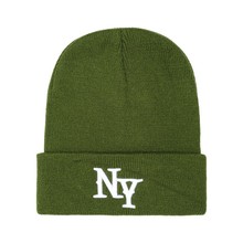 冬季新款跨境NY刺绣毛线针织帽防寒保暖帽子男女款ins潮流针织帽