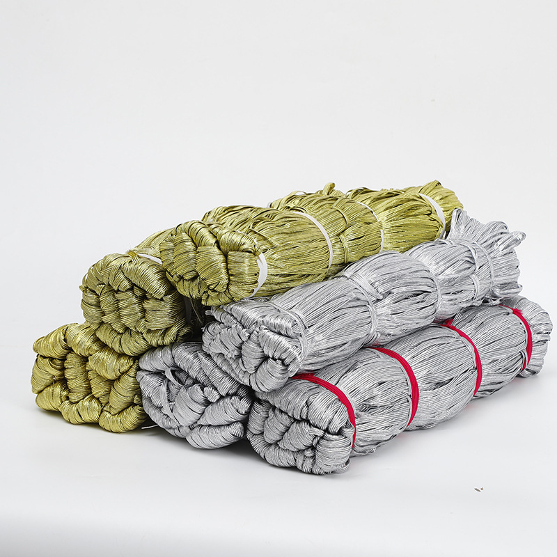 金银色乳胶弹力线4-10mm绳包芯棉线弹性绑带首饰品吊牌松紧带批发