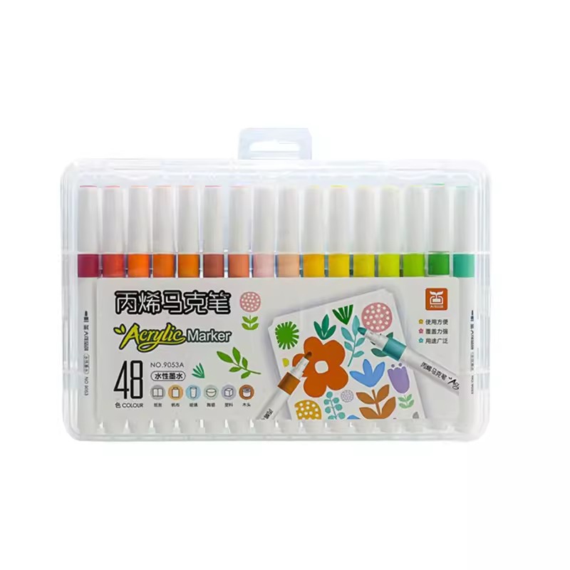 Acrílico marcador traje lavable color pluma niños pintura suministros arte diario graffiti apilable color pluma