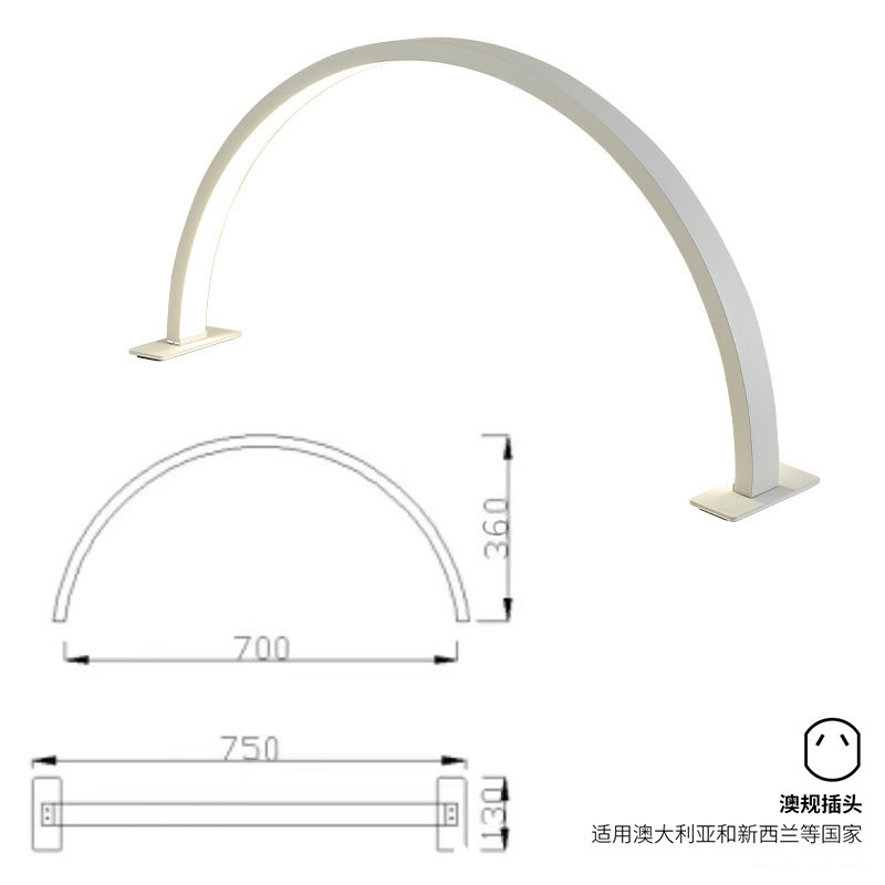 Nuevo medio mes de manicura lámpara LED protector de ojos manicura pestañas bordado lámpara de brillo de salón de belleza especial lámpara de horneado lámpara transfronteriza