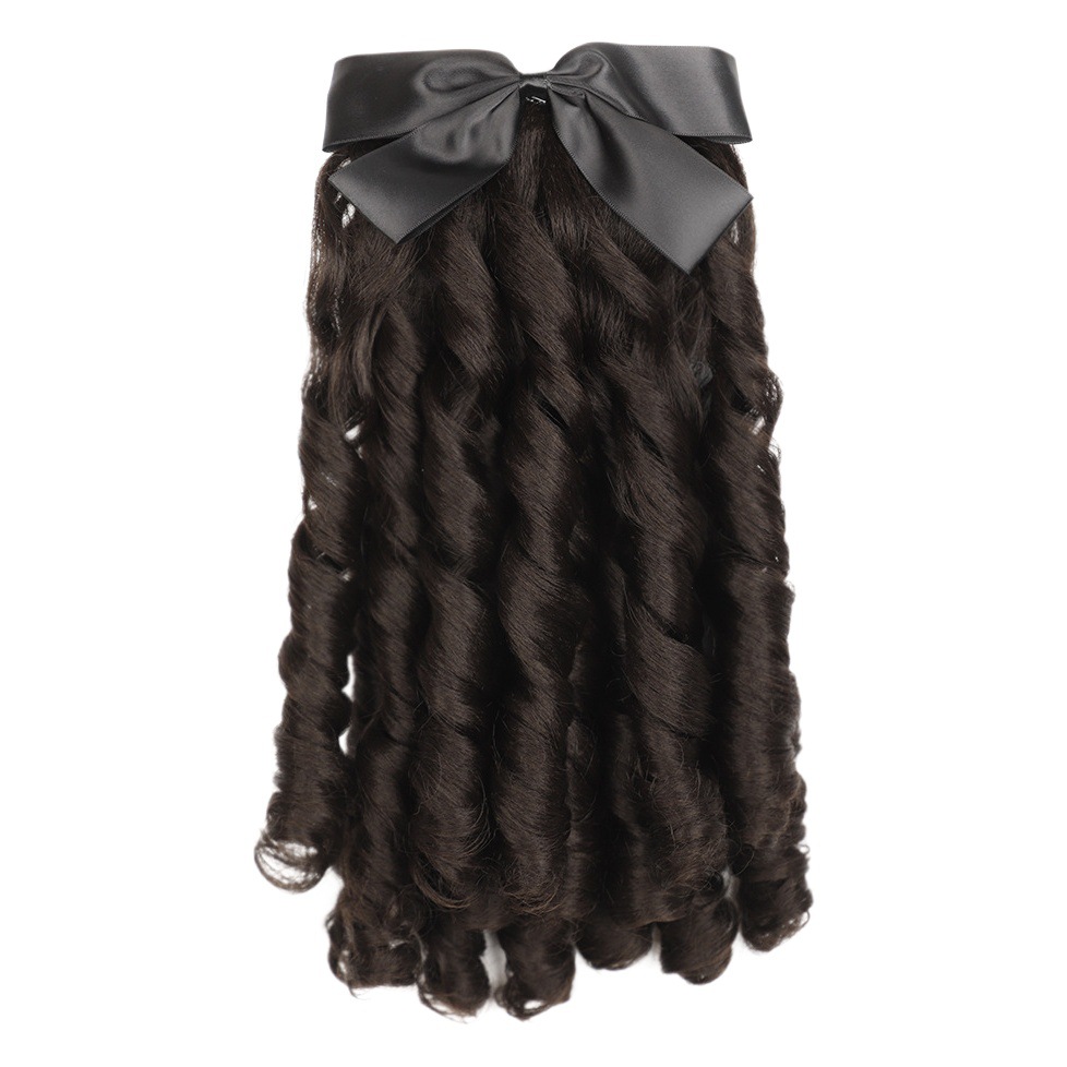 Princesa peluca rizado Cola de Caballo cheongsam antiguo traje peluca Cola de Caballo República de China Cine y Televisión retro danza Asociación peine Pelo Rizado cola de caballo